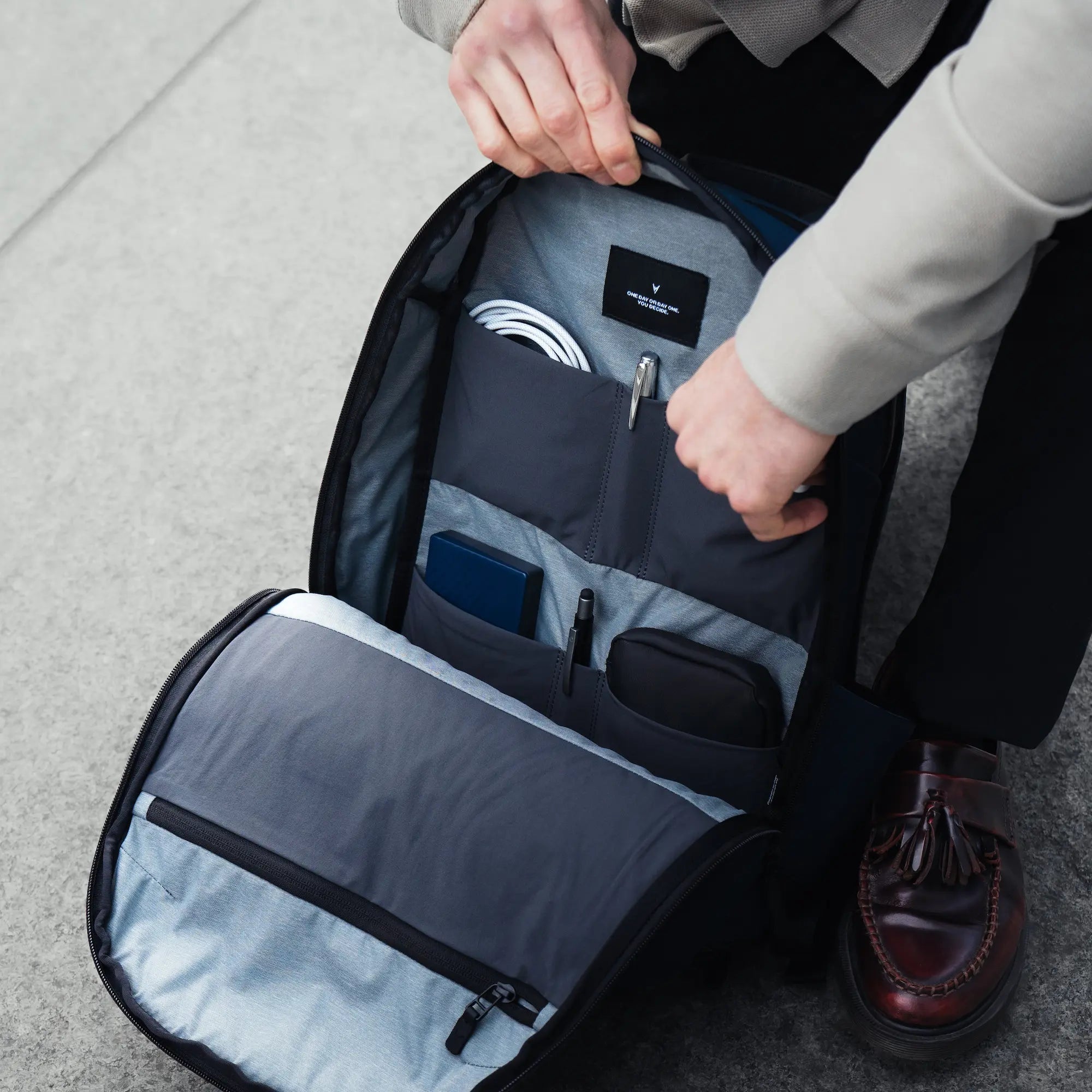 The Commuter Everyday Backpack in Midnight Blue for Urban Travel