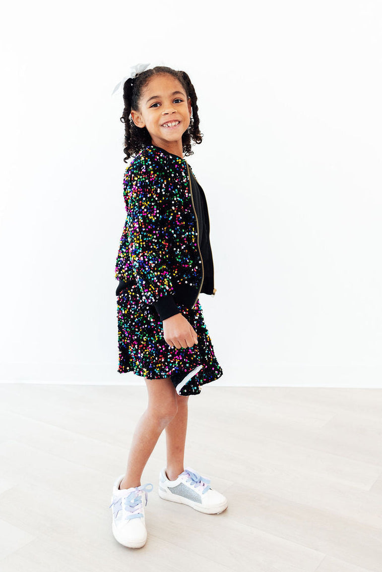 Confetti Velvet Sequin Twirl Skort