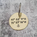Coordinates Custom Keychain