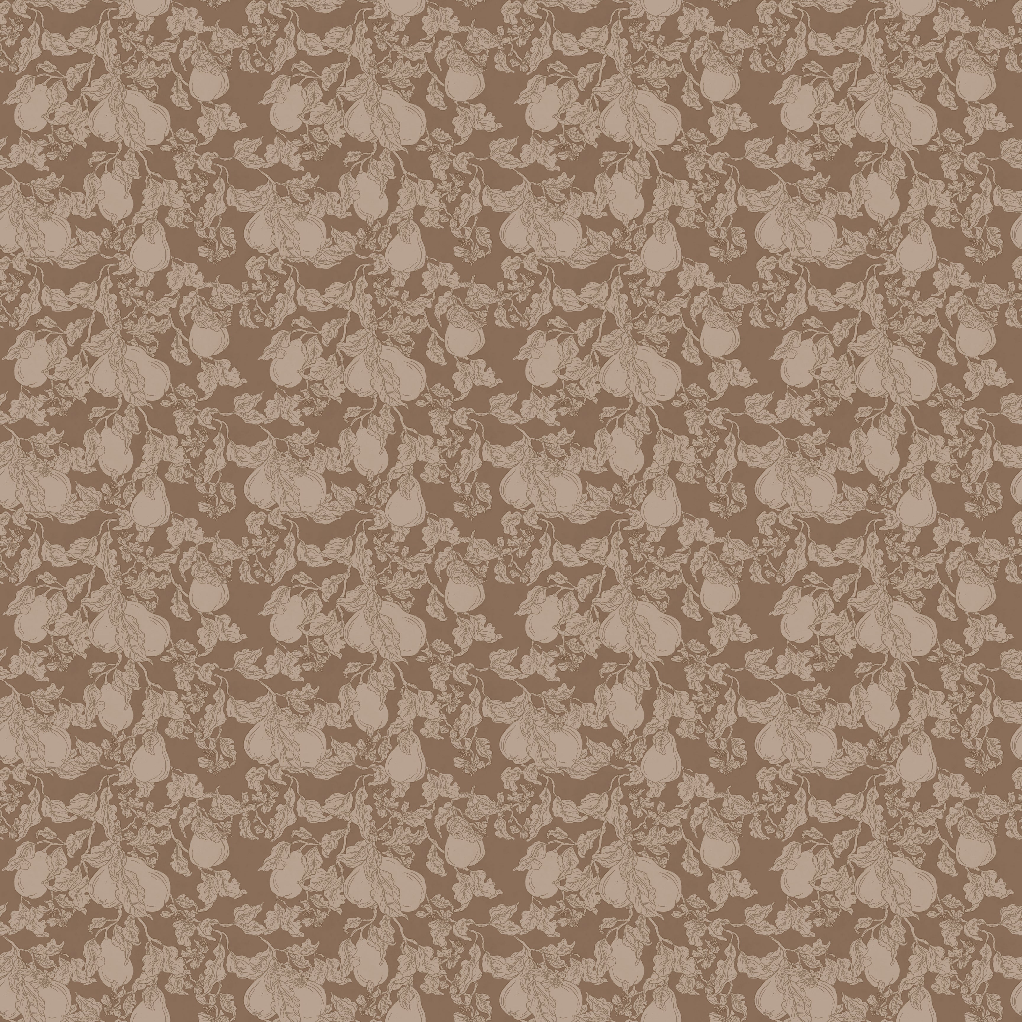 Copeland Cottagecore Wallpaper in Taupe and Brown