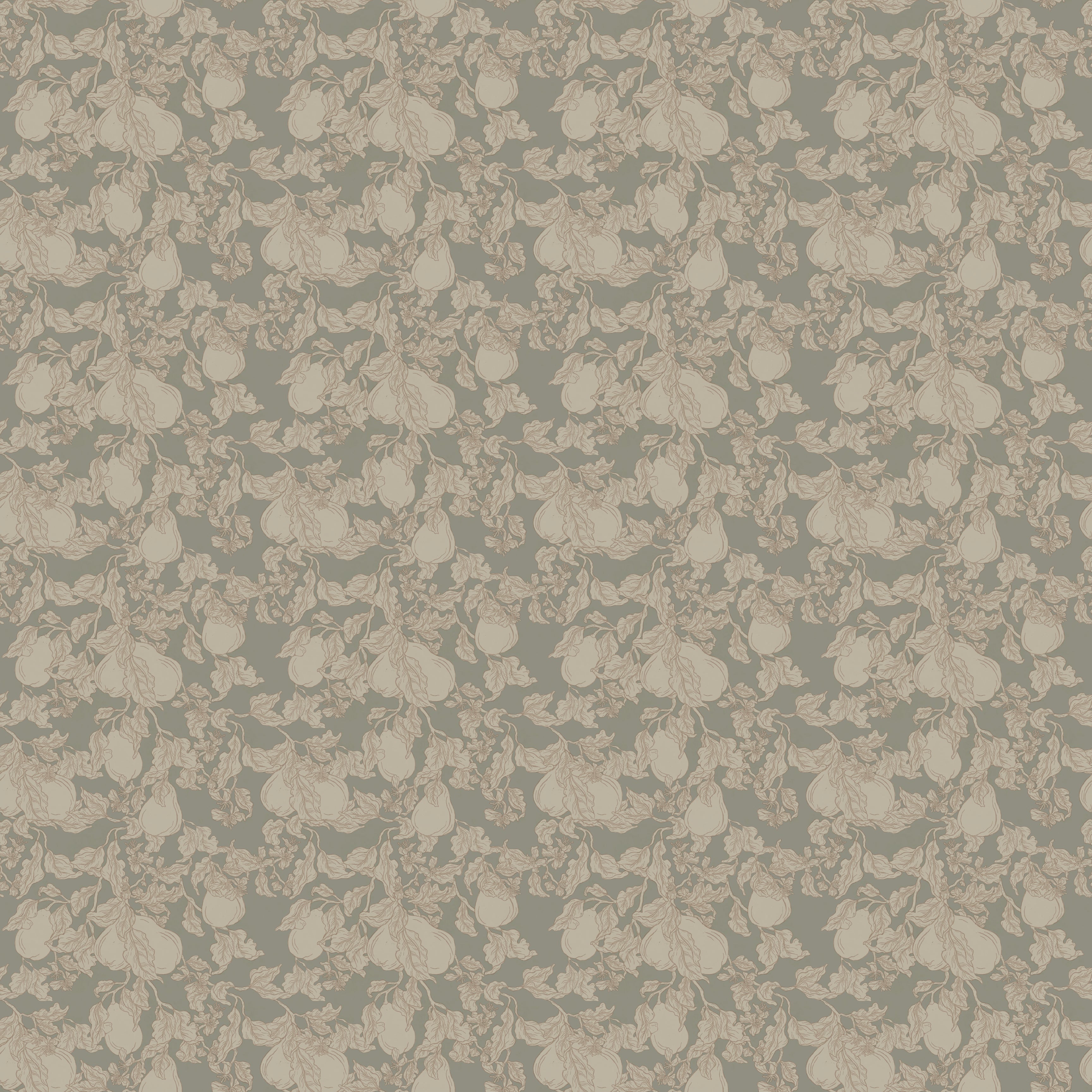 Copeland Cottagecore Wallpaper in Taupe and Brown