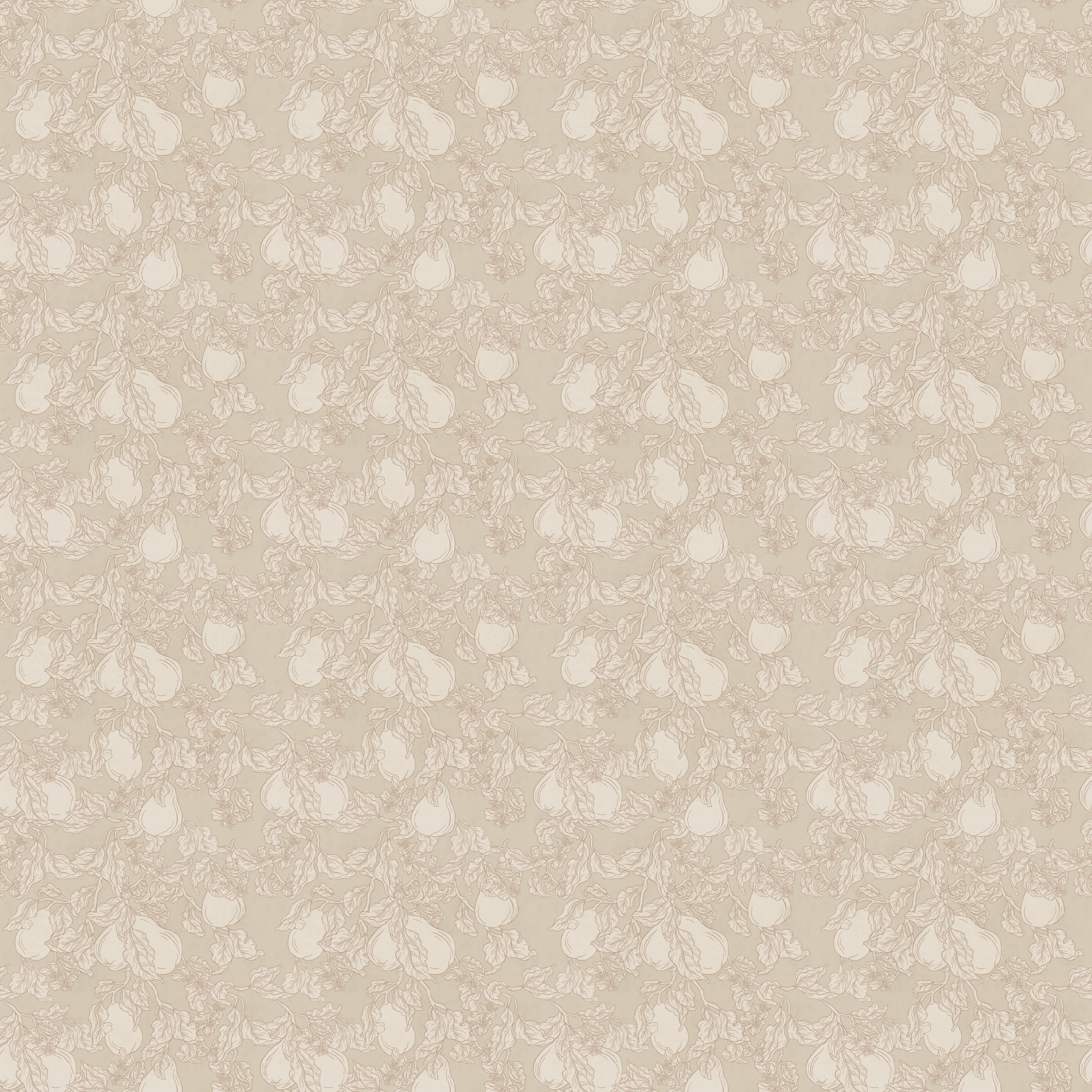 Copeland Cottagecore Wallpaper in Taupe and Brown