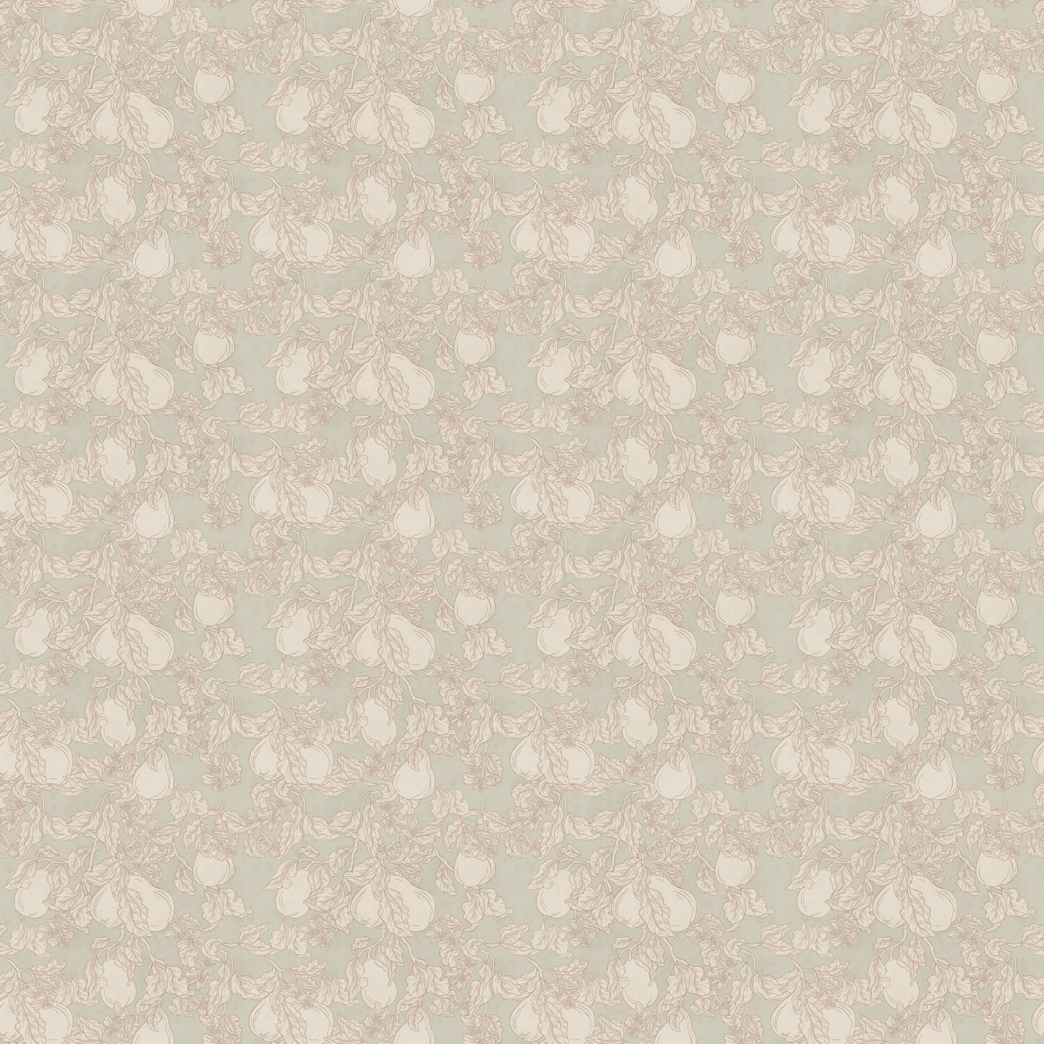 Copeland Cottagecore Wallpaper in Taupe and Brown