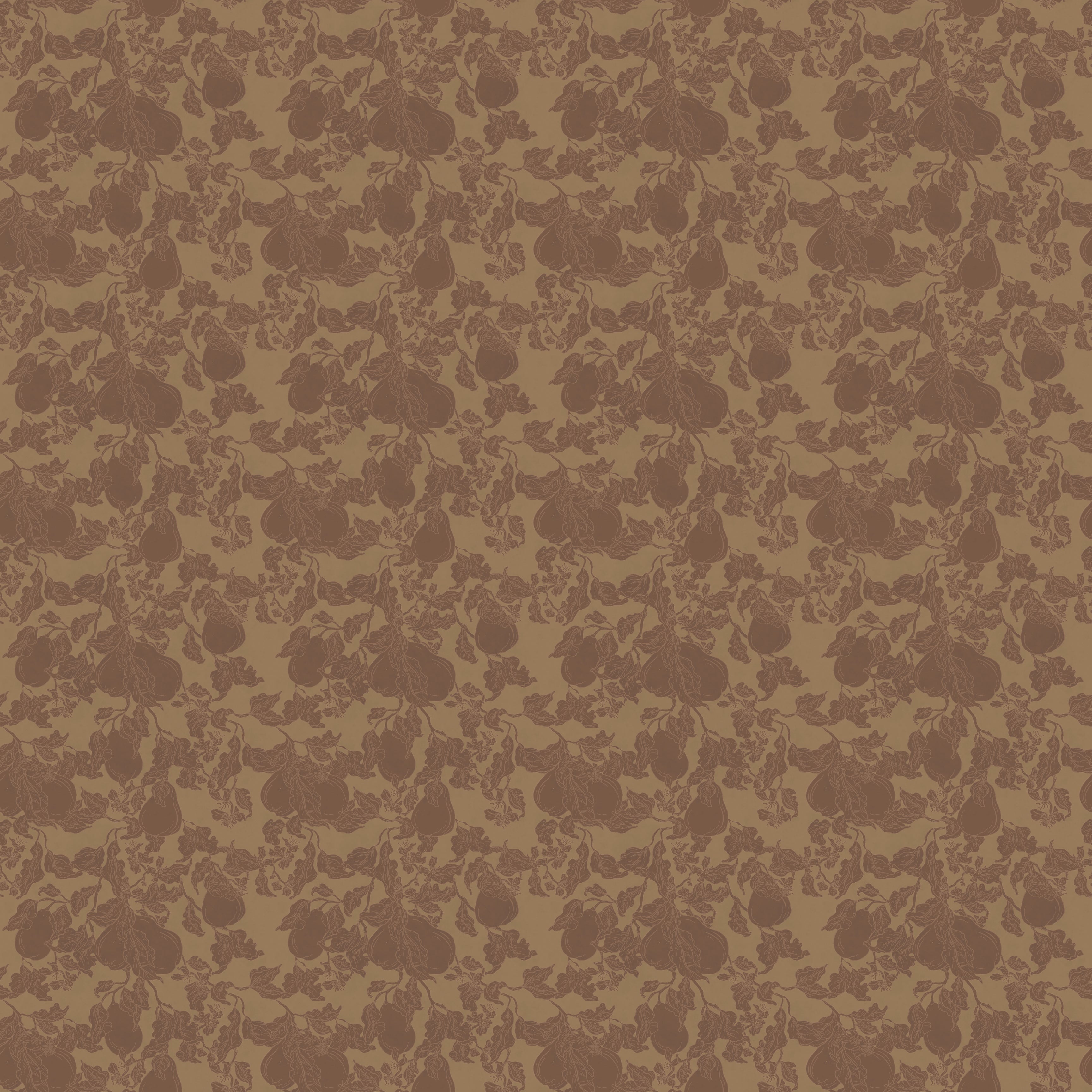 Copeland Cottagecore Wallpaper in Taupe and Brown