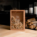 Good Wine Good Time wine cork shadow box displayed on a wall