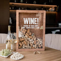 Wine cork shadow box with the quote No Great Story Started with a Salad