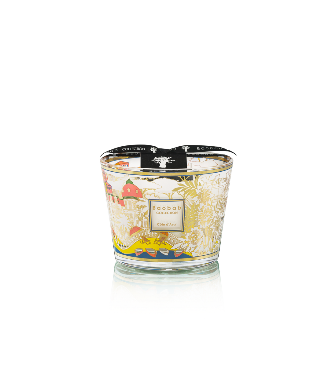 Baobab Collection Côte d'Azur Max 10 glass candle with French Riviera architectural print