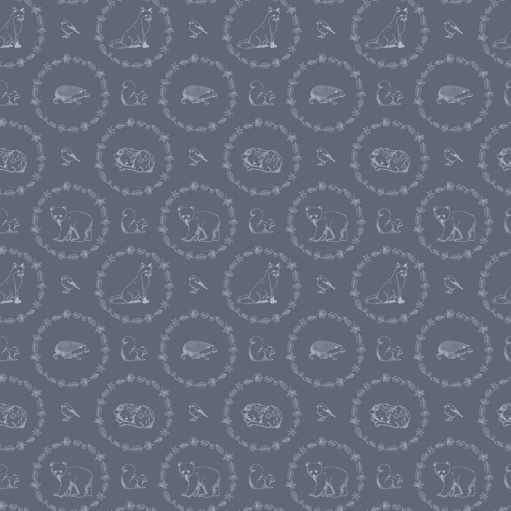 Covey Woodland Wallpaper in Sage Green and Cream for Nursery