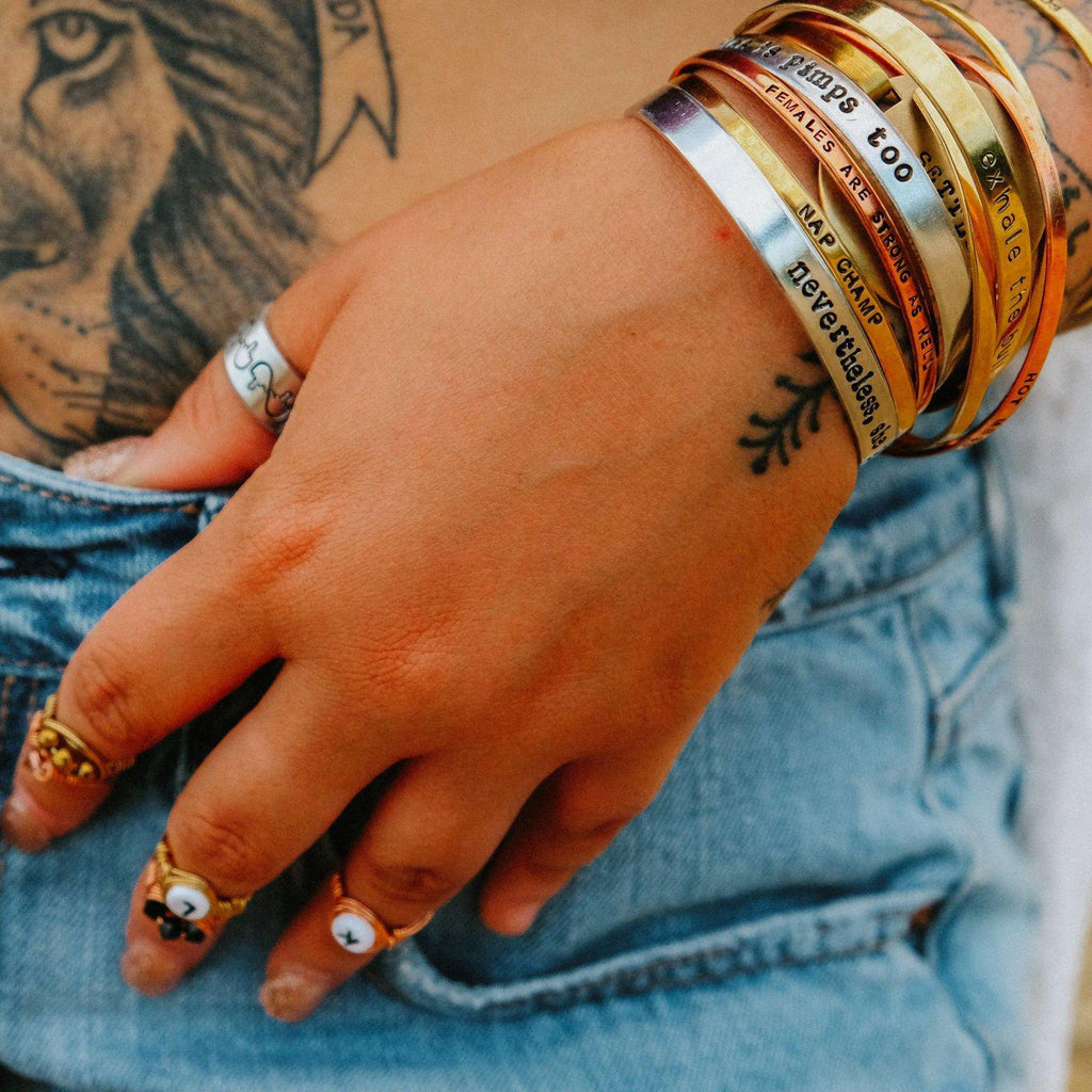 Cow Cuff Vegan Stacking Cuff Bracelet