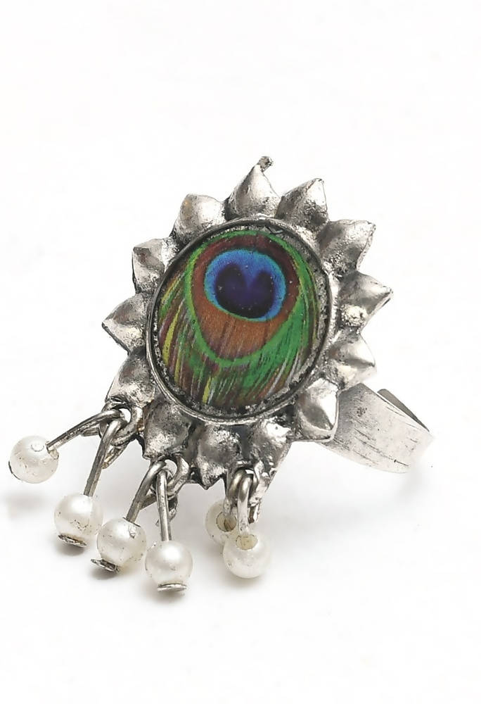 Ghungroo Handcrafted Oxidised Cuff Bracelet