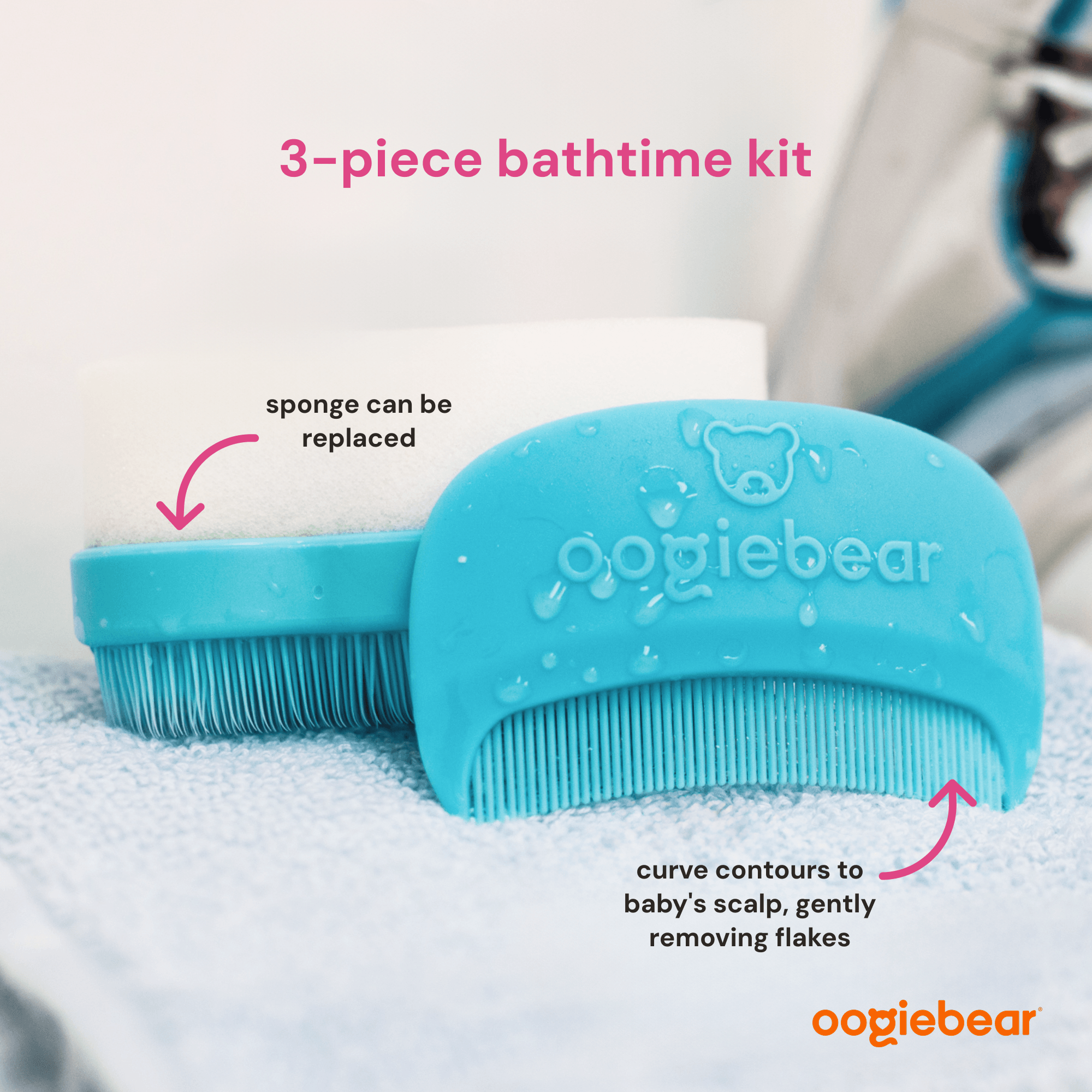 Baby Cradle Cap Kit - Two-Step Scalp Exfoliator & Grooming Set