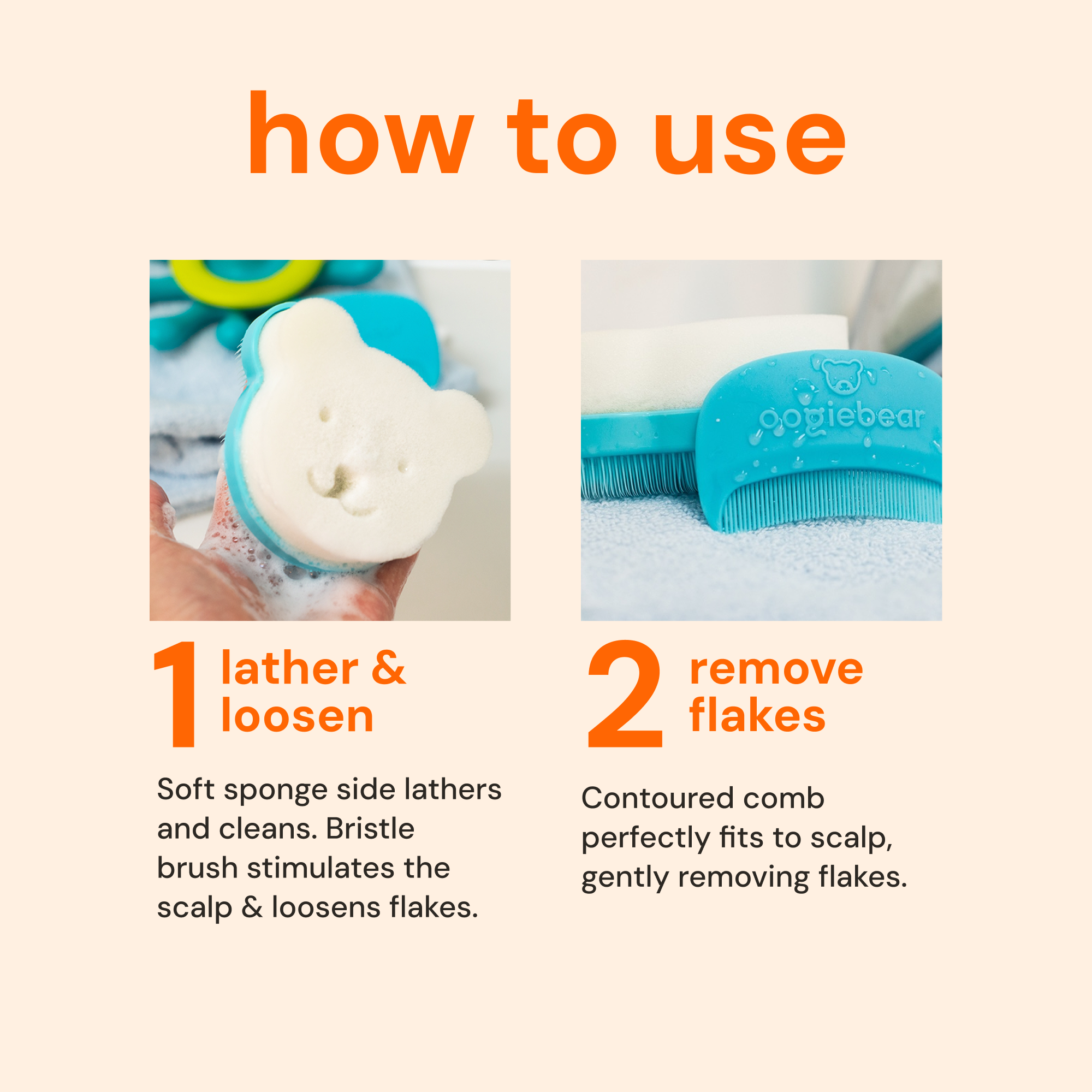Baby Cradle Cap Kit - Two-Step Scalp Exfoliator & Grooming Set