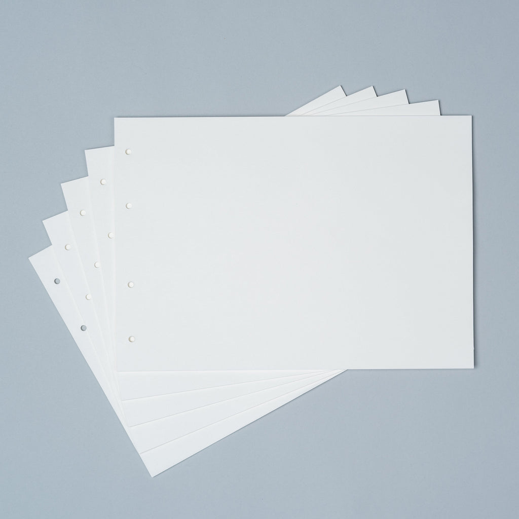 Extra Cardboard Sheets for Photo Albums - Creamy White, Red, Black
