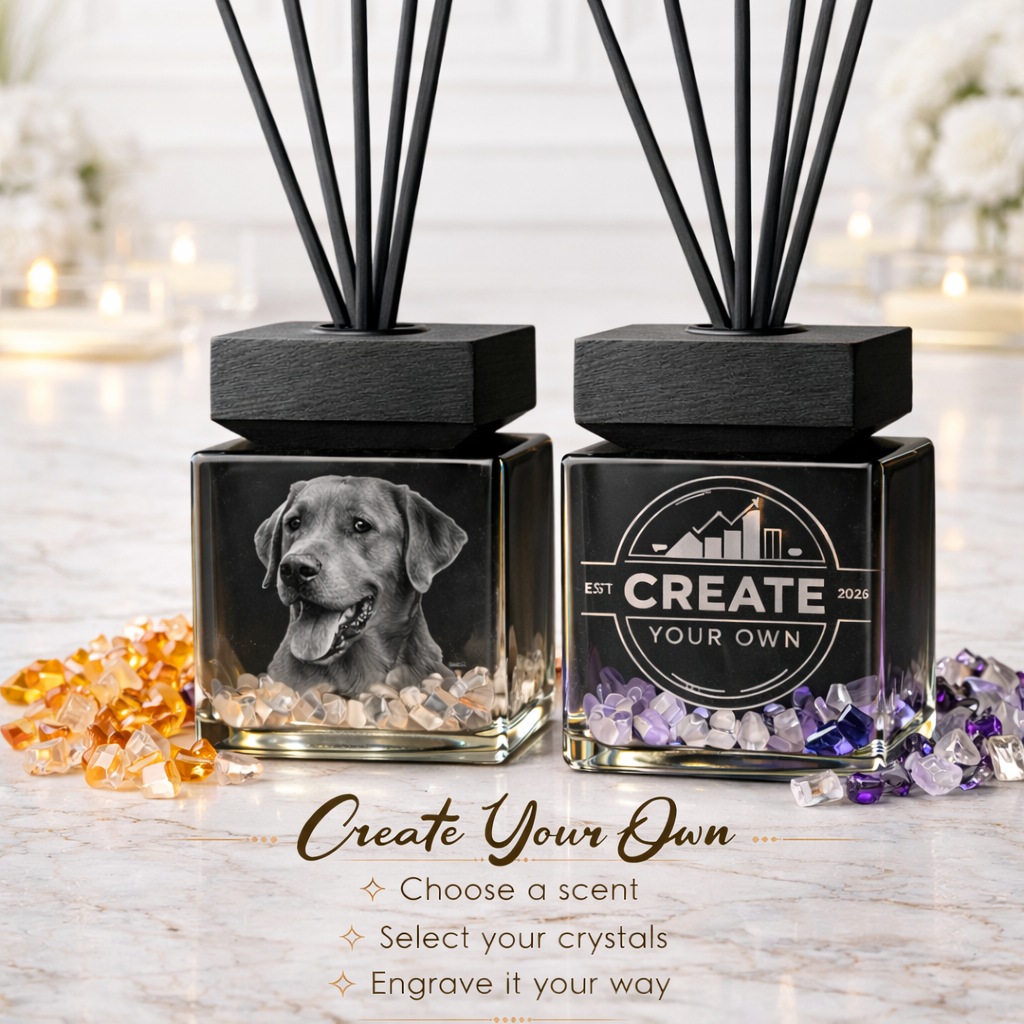 Custom Engraved Crystal Diffuser, 100ml