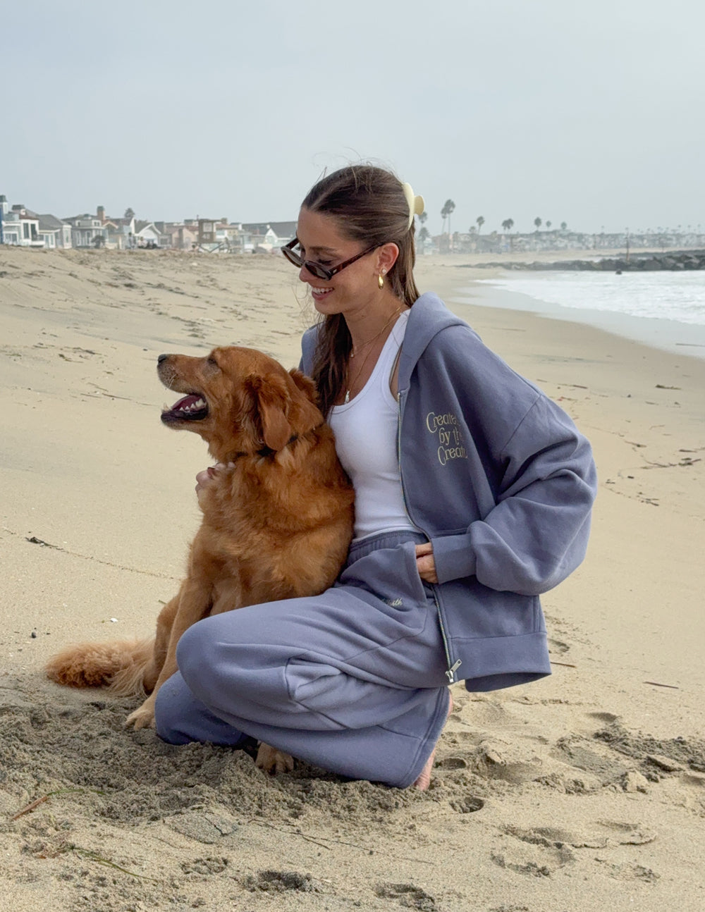Plum Full-Zip Hoodie Relaxed Fit Cotton Essential