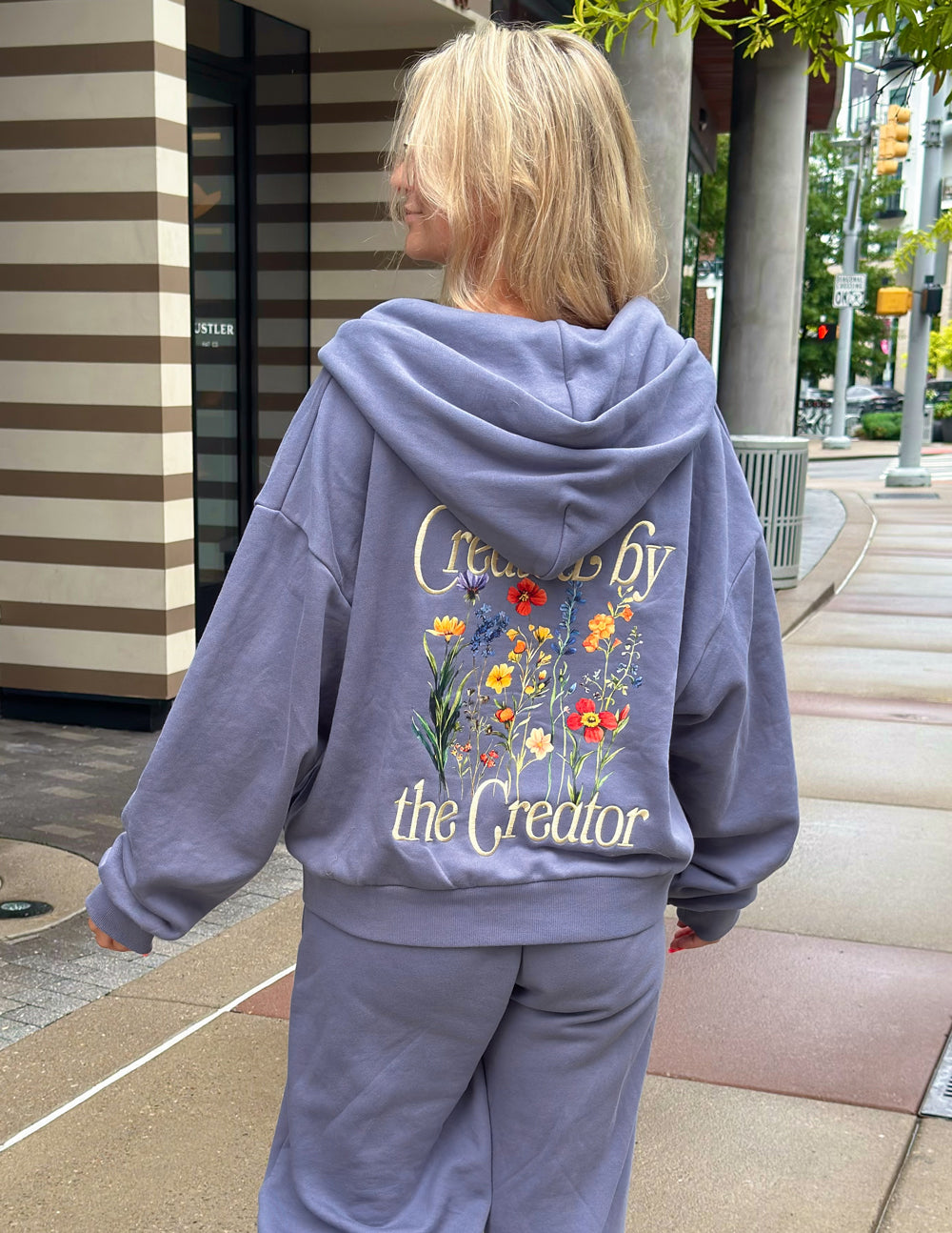 Plum Full-Zip Hoodie Relaxed Fit Cotton Essential