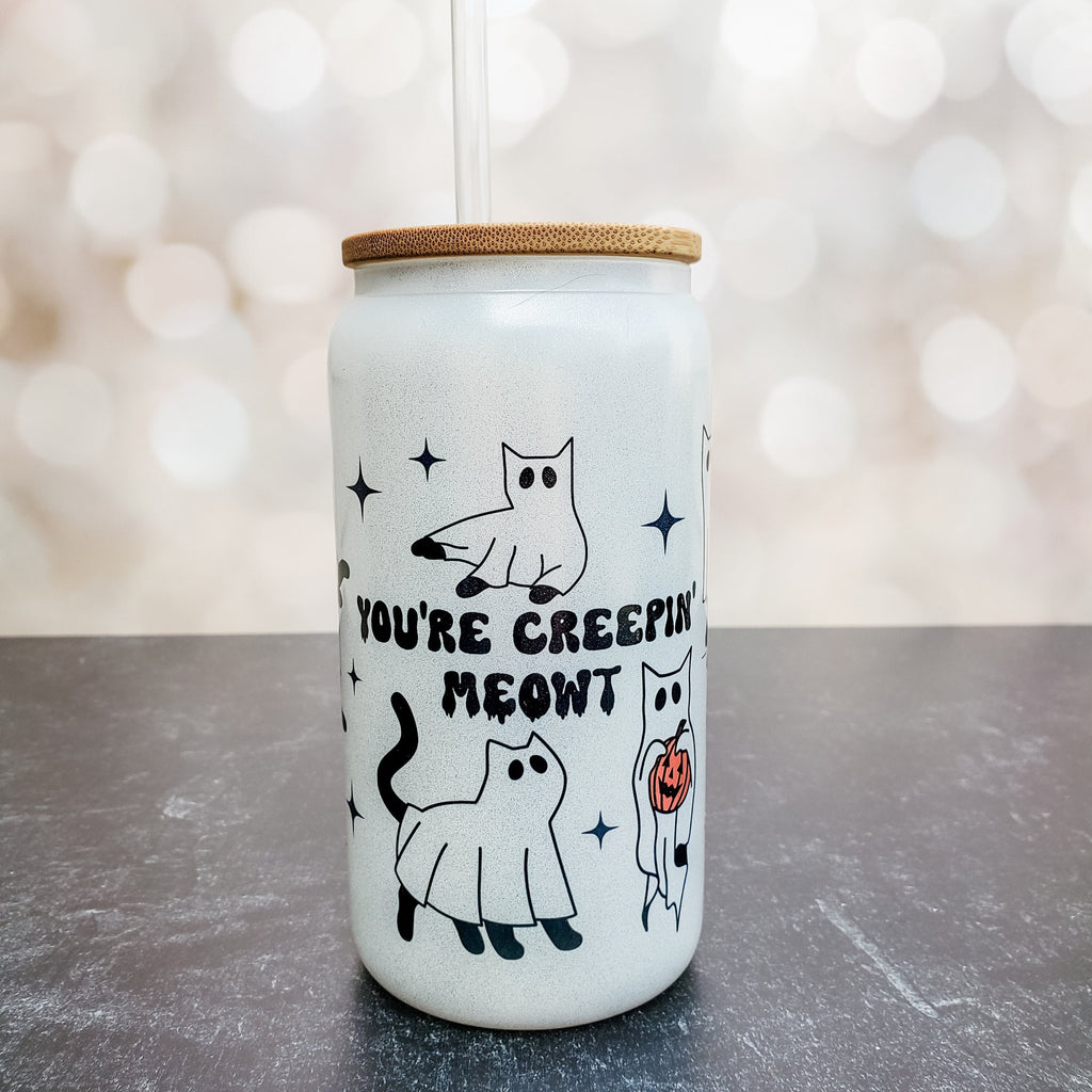 Creepy Ghost Cat Halloween Cup