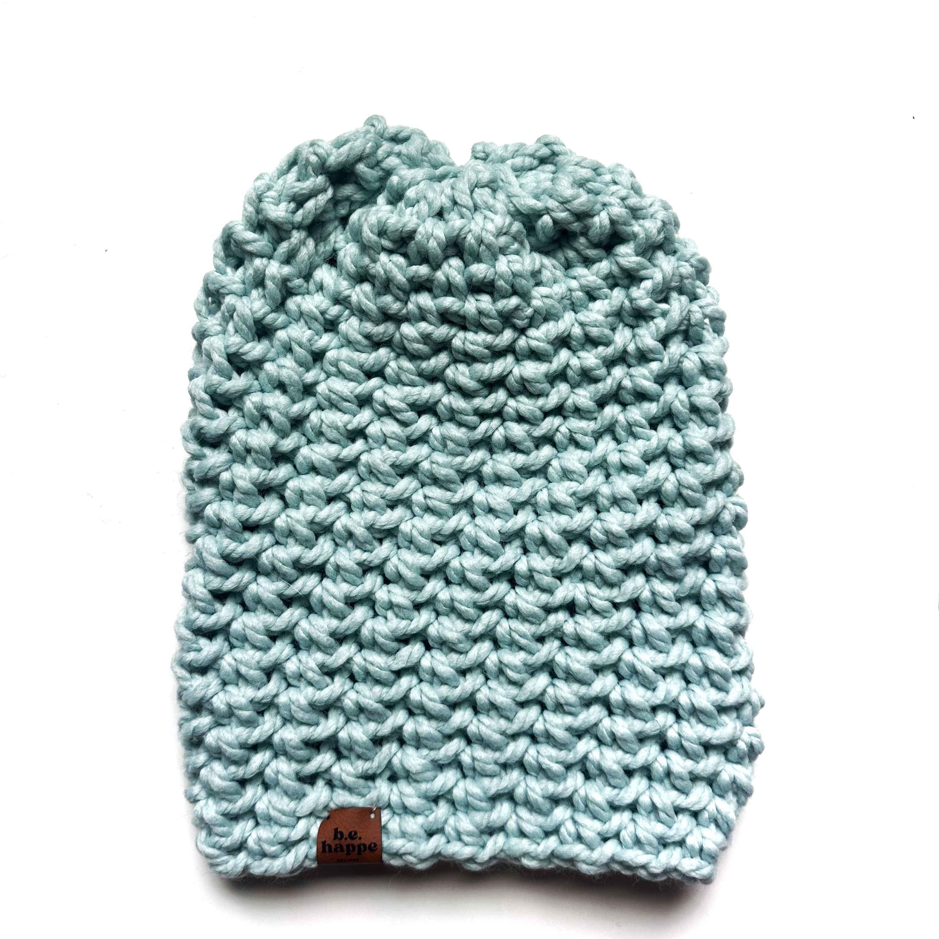 Crochet Slouch Hat | Light Blue Beanie