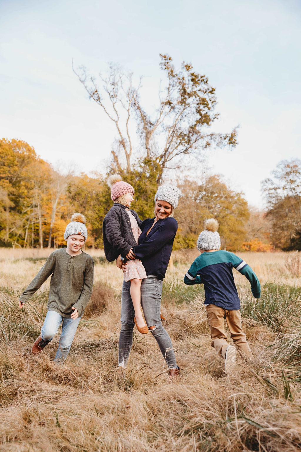 Crochet Slouch Hat | Marble Grey Slouchy Beanie