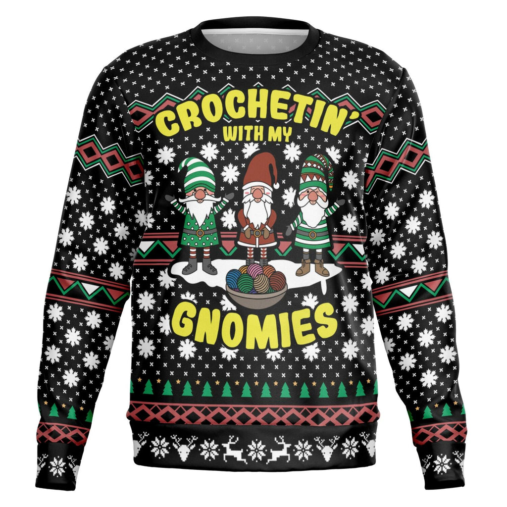 Crochetin' with my Gnomies Christmas Sweatshirt