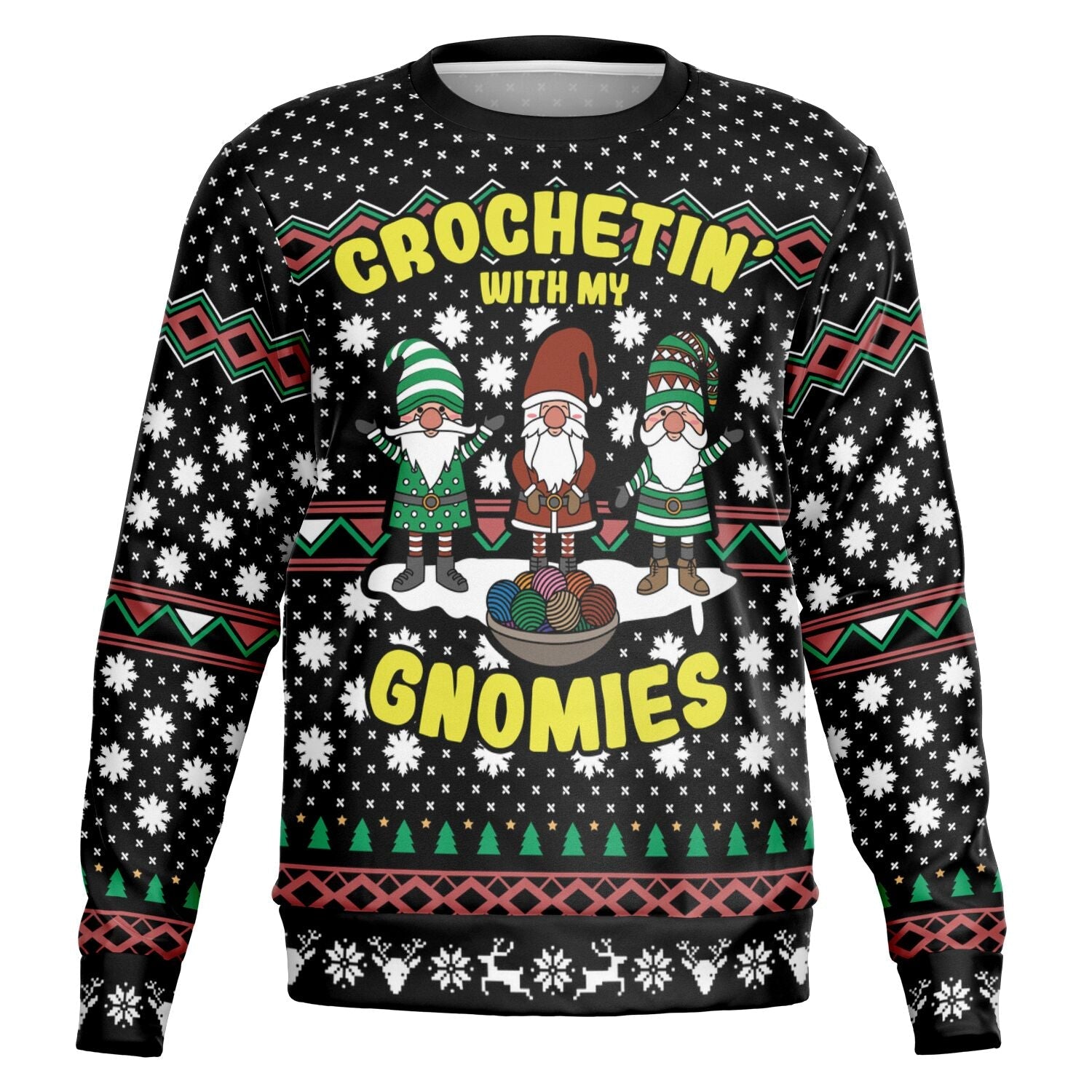 Crochetin' with my Gnomies Christmas Sweatshirt