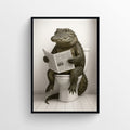 Crocodile Animal Bathroom Toilet Poster