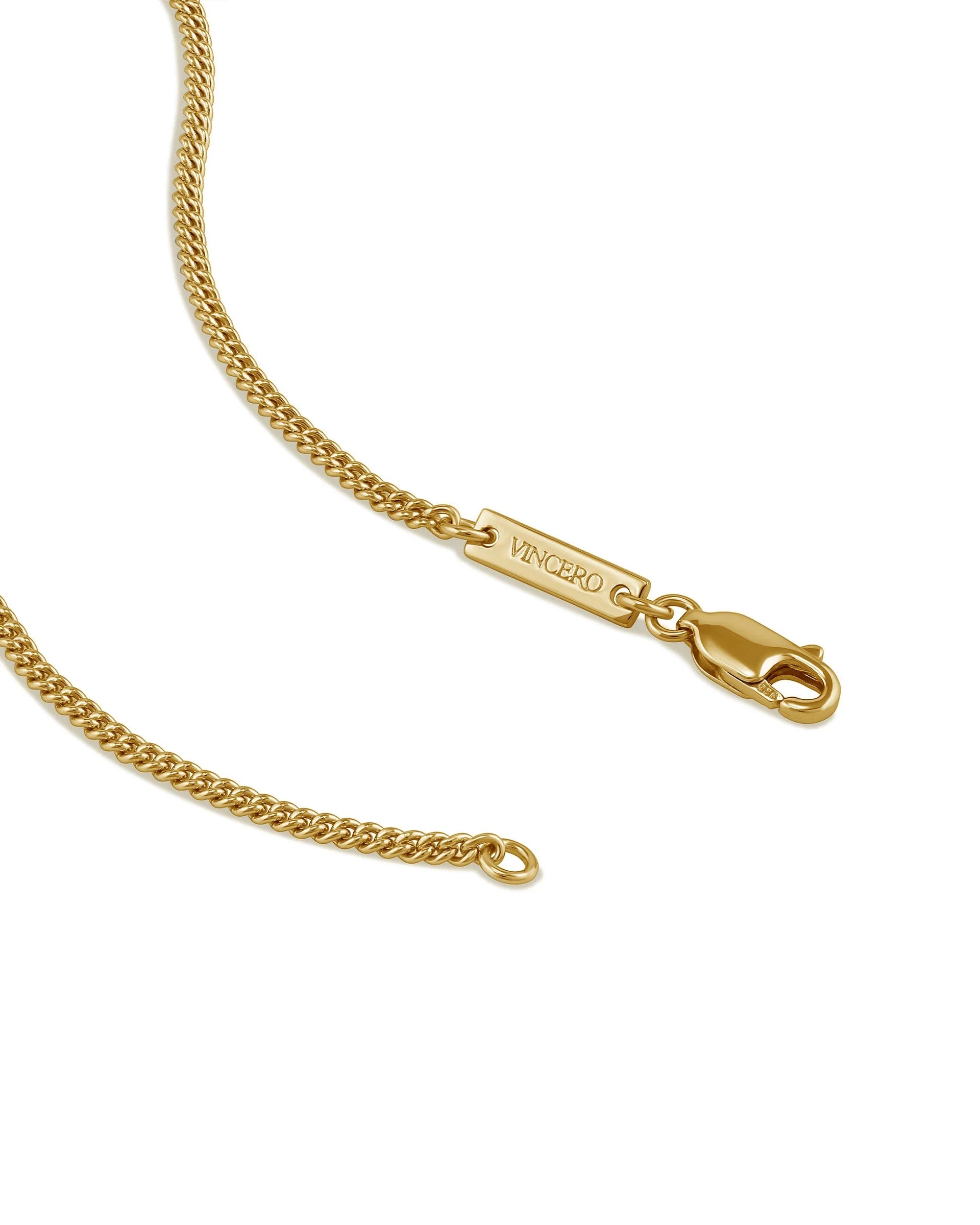14K Gold Onyx Stone Cross Pendant - Minimalist Stainless Steel