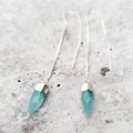 Crystal Threader Long Dangle Statement Earrings