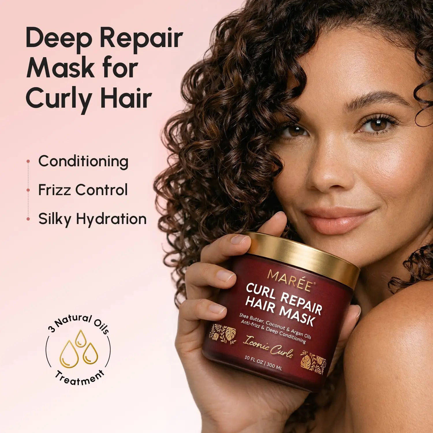 Curl Repair Hair Mask with Shea Butter Coconut and Argan Oil - Image 2