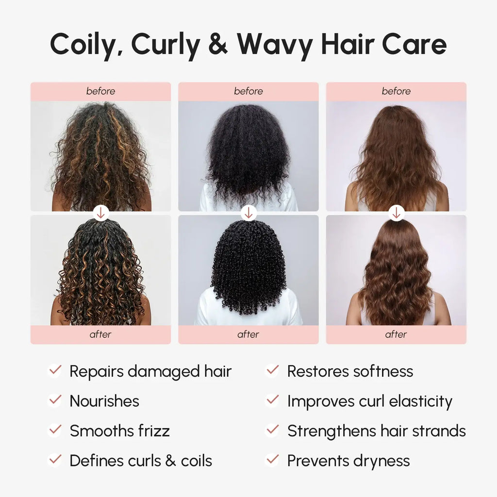 Curl Repair Hair Mask with Shea Butter Coconut and Argan Oil - Image 3