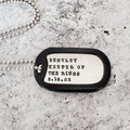 Custom Ring Bearer Dog Tag Silver Necklace