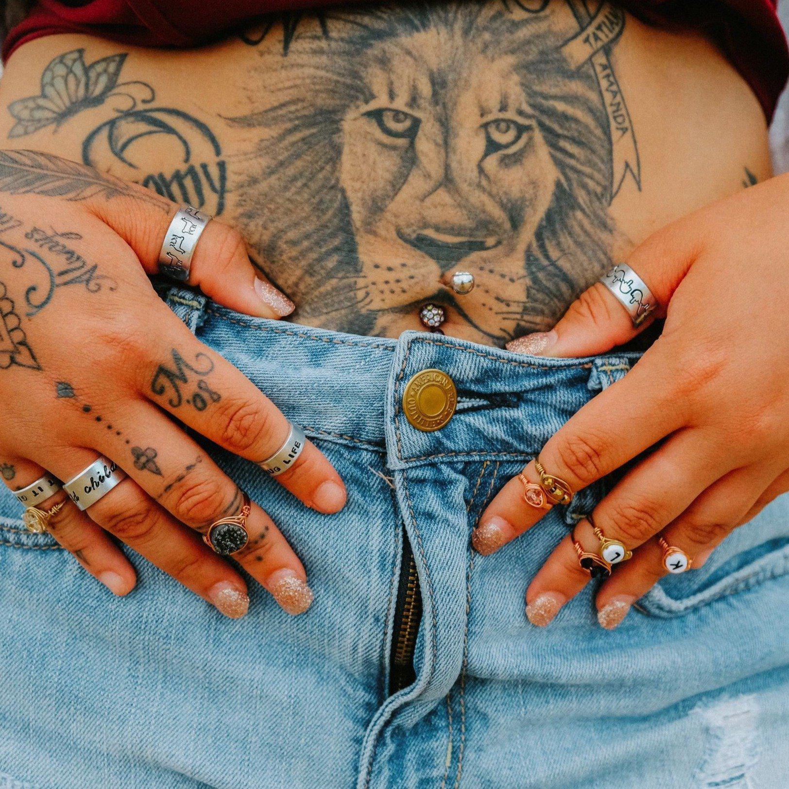 Custom Skinny Silver Name Ring