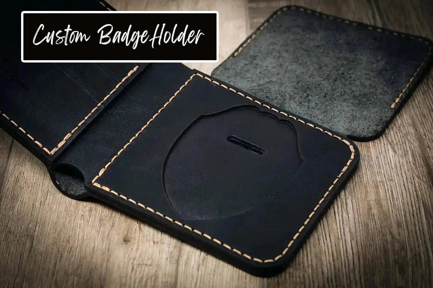Badge Clutch Wallet - Black