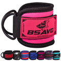 BeSavage - Exercise Machine Attachments for Glute Workouts Kickbacks Hip Abductors Leg Extensions Ankle Straps for Cable Machines Workout Cuff Attachments for Home & Gym
