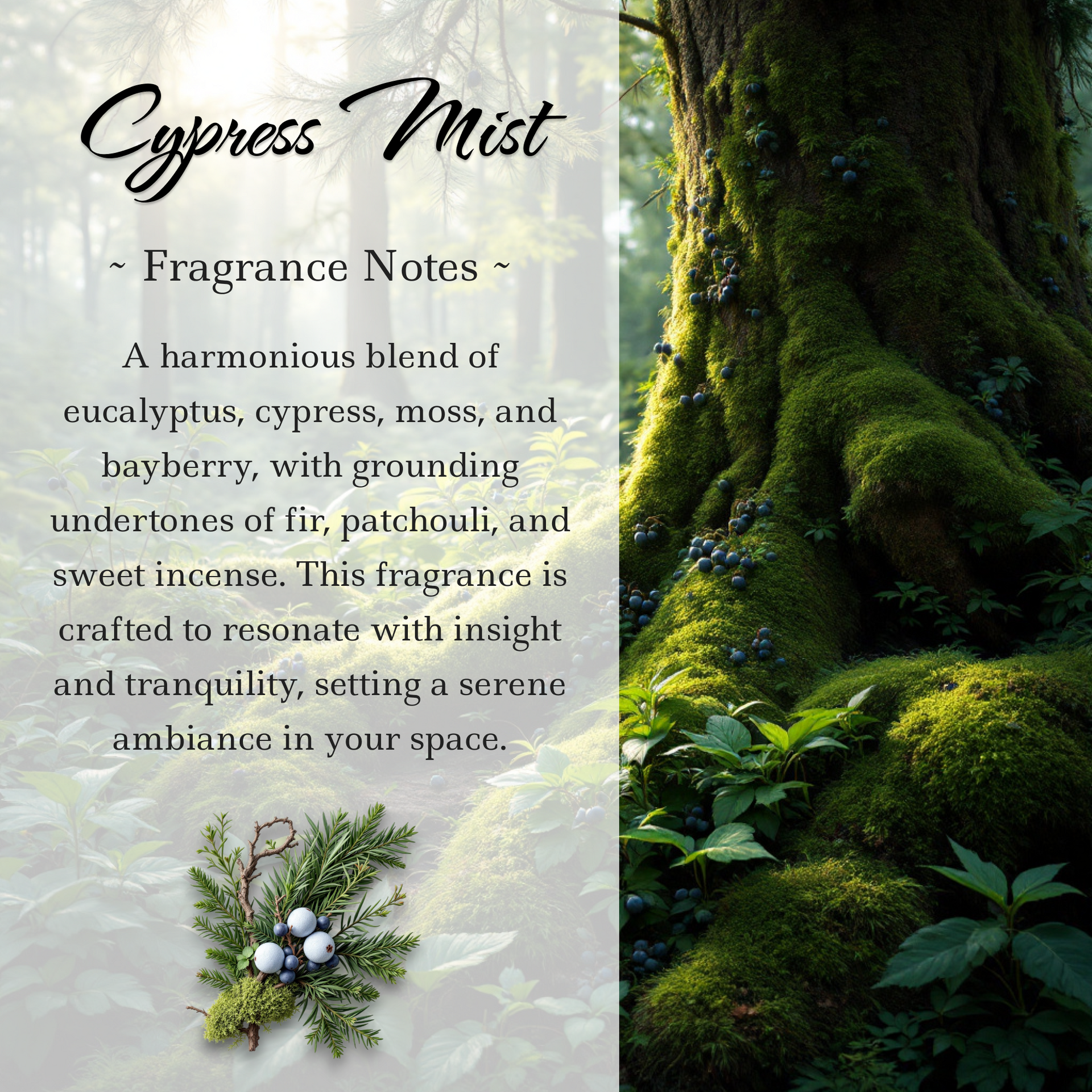 Cypress Mist Crystal-Enhanced Premium Coconut-Soy Wax Melts