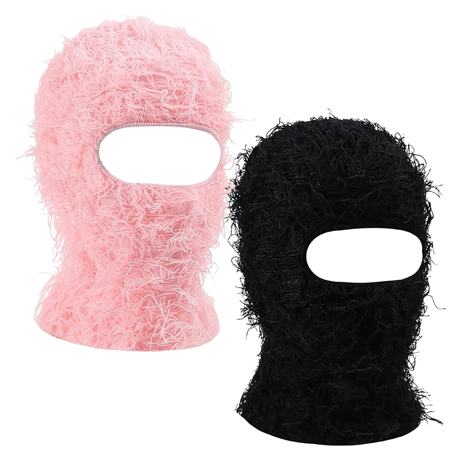 yolrdiw 2 Pieces Winter Distressed Balaclava Knitted Ski Full Face Mask for Women Men