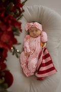 Bamboo Zip Pajamas | Pink Candy Cane