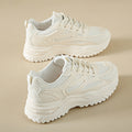 Women's Off-White Chunky Platform Casual Sports Sneakers - Image 6