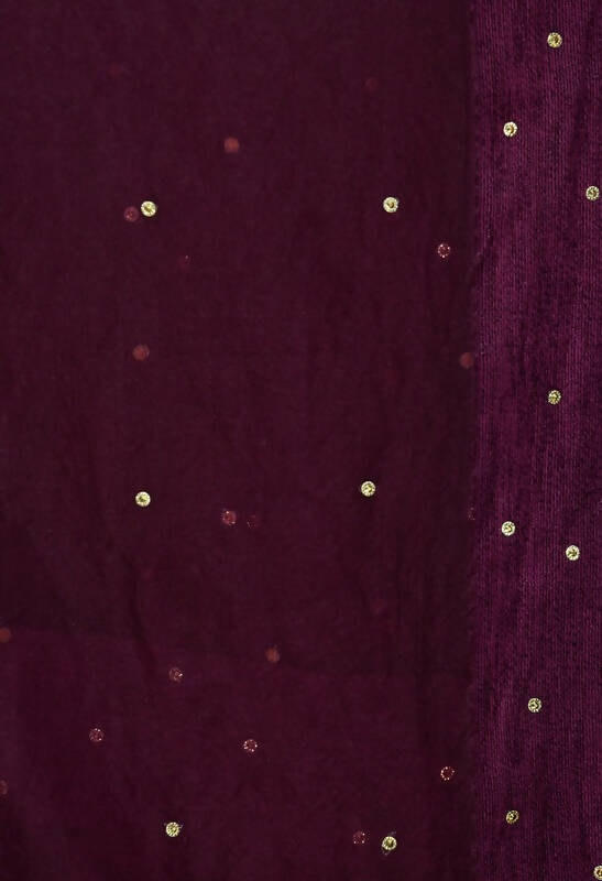 Purple Organza Stone Work Dupatta