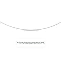 2.5mm 14k White Gold Pendant Chain with Textured Links
