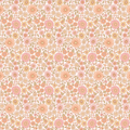 Daisy Floral Removable Wallpaper in Pink, Peach, and Tan