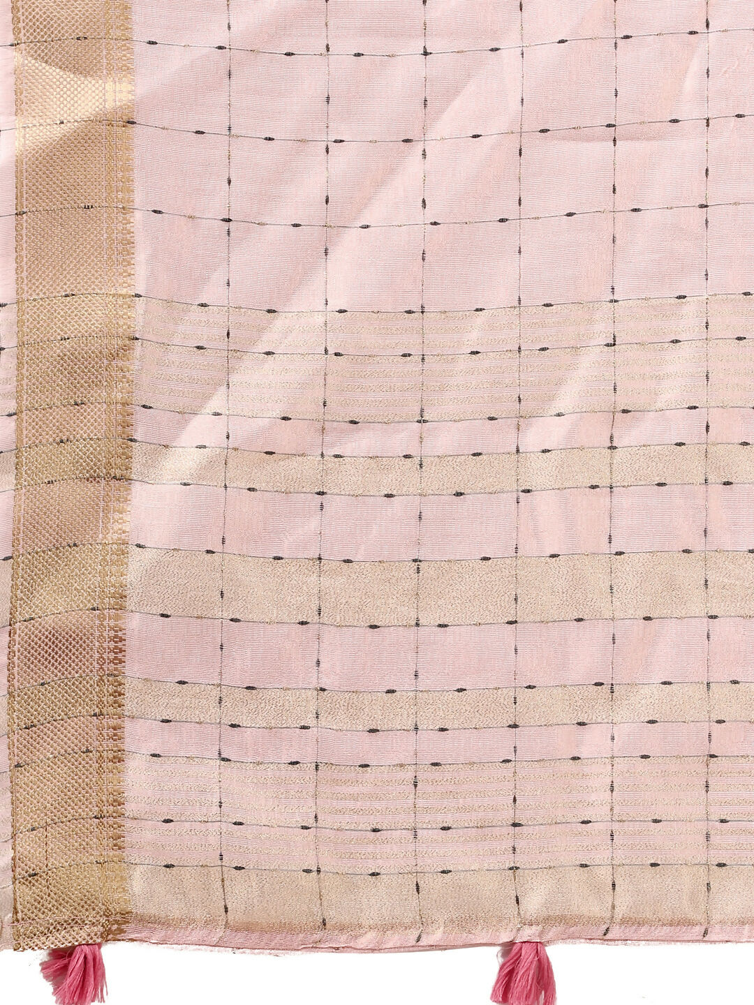 Peach Organza Saree with Matching Blouse Piece