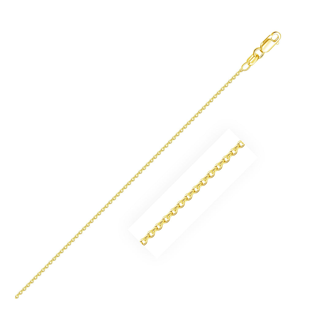 10k Yellow Gold Oval Cable Link Chain (0.97 mm)