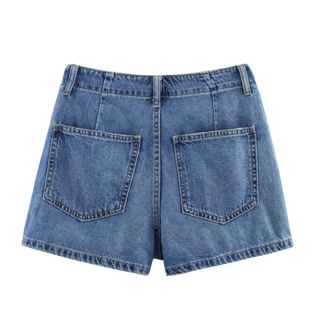 Women's Navy Blue A-Line Denim Skort - Chic Casual Style