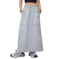 Women's Classic Grey Harajuku Casual Loose Maxi Skirt - Image 7
