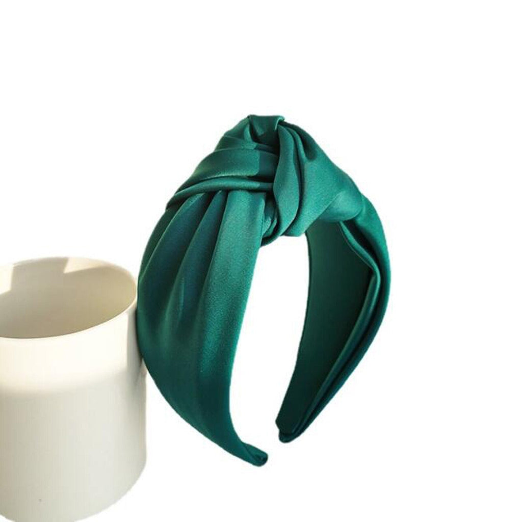 Wide Solid Color Knot Headband for Women - Stylish Hair Accessory - Image 2