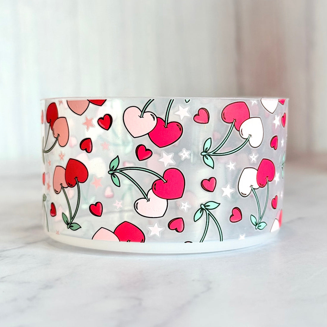 Clear Cherry Love  Boot   Red pink