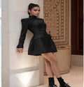 Elegant Women's Dress - Vanessa - Black / French Style