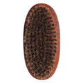 A 5-inch professional palm brush with 9 rows of natural boar bristles and a dark varnished wood handle.