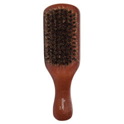 Diane 100% Boar Bristle Club Brush with dark wood handle and brown bristles